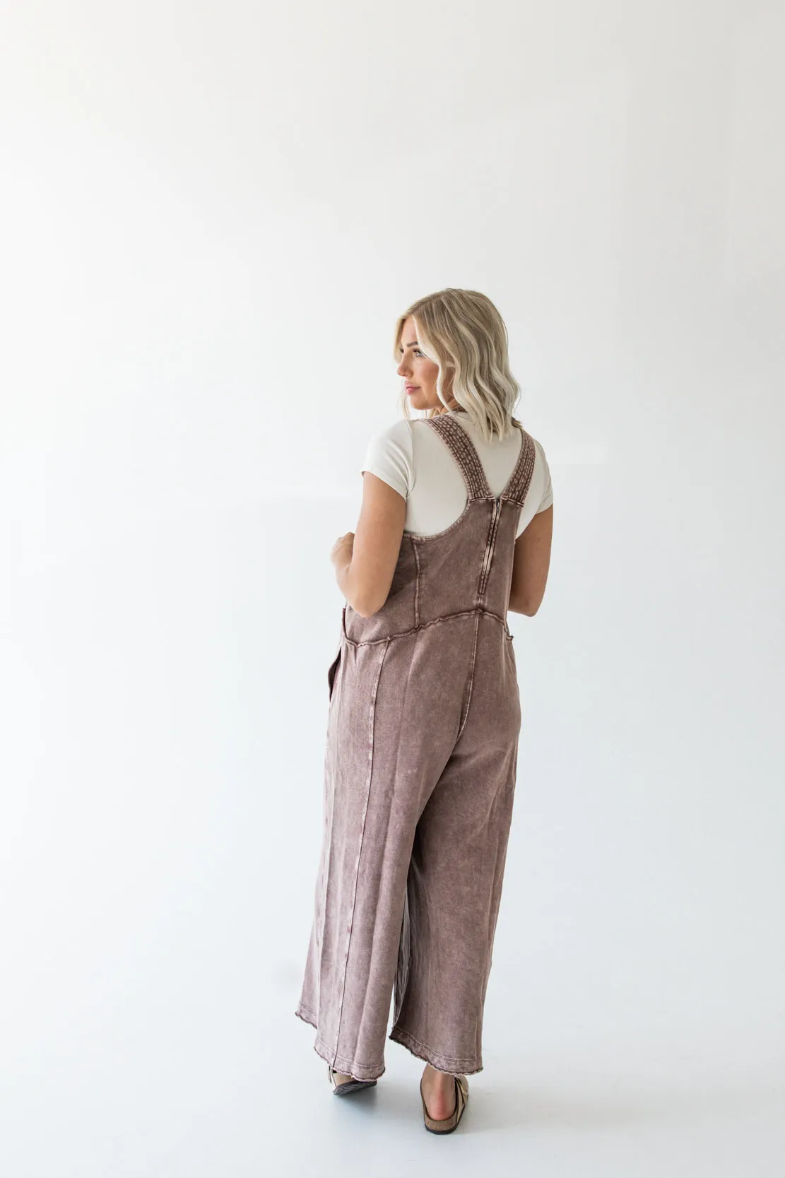 Terry Knit Jumpsuit | Chocolate