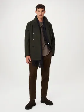 The Nelson Recycled Wool Peacoat in Rosin