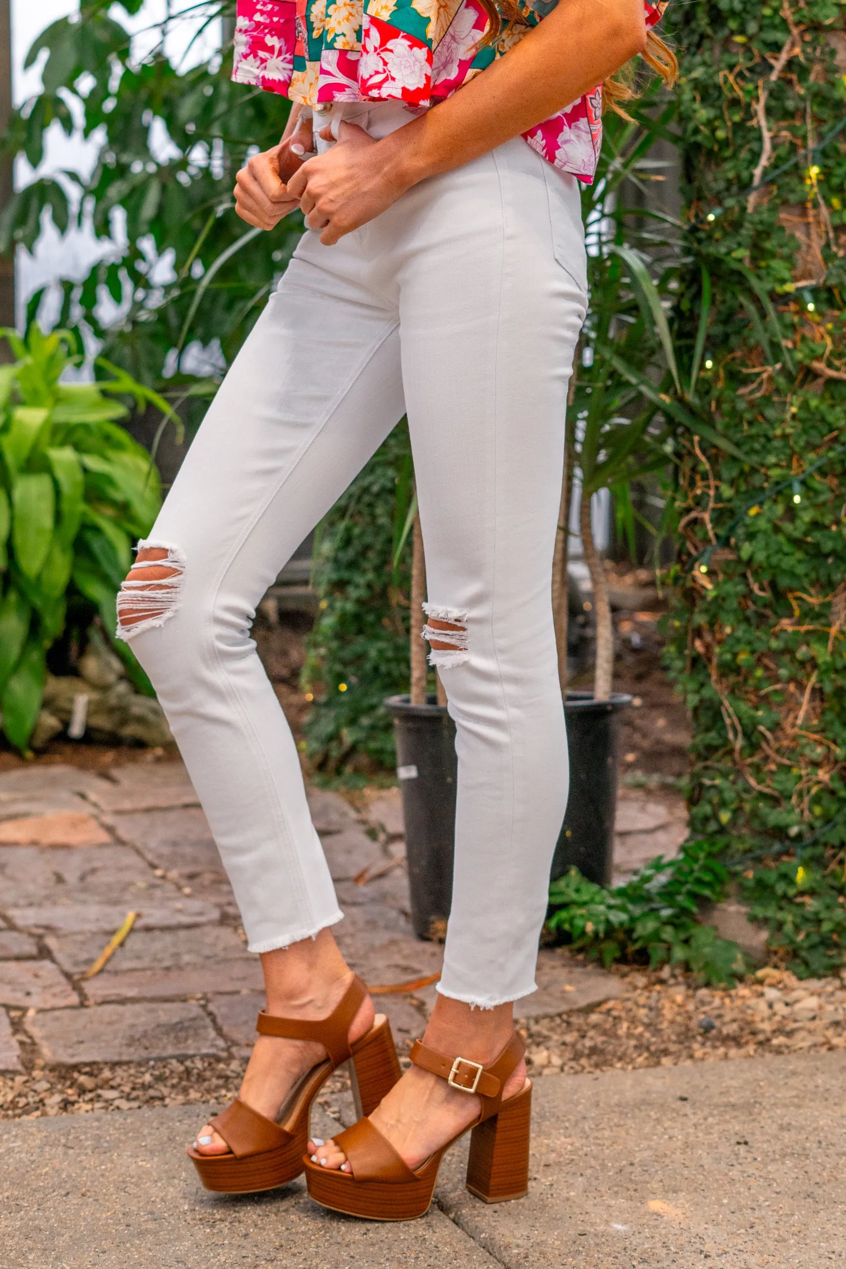 Thrilled High Rise Crop Skinny Jeans