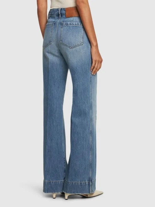 Victoria Beckham   Alina denim high waisted wide jeans 