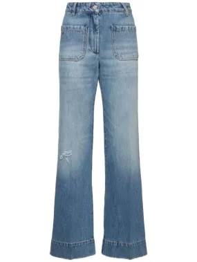 Victoria Beckham   Alina denim high waisted wide jeans 