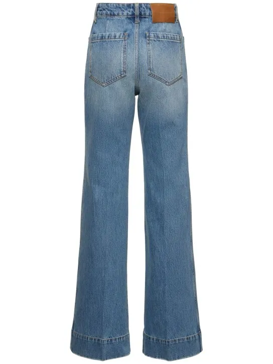 Victoria Beckham   Alina denim high waisted wide jeans 