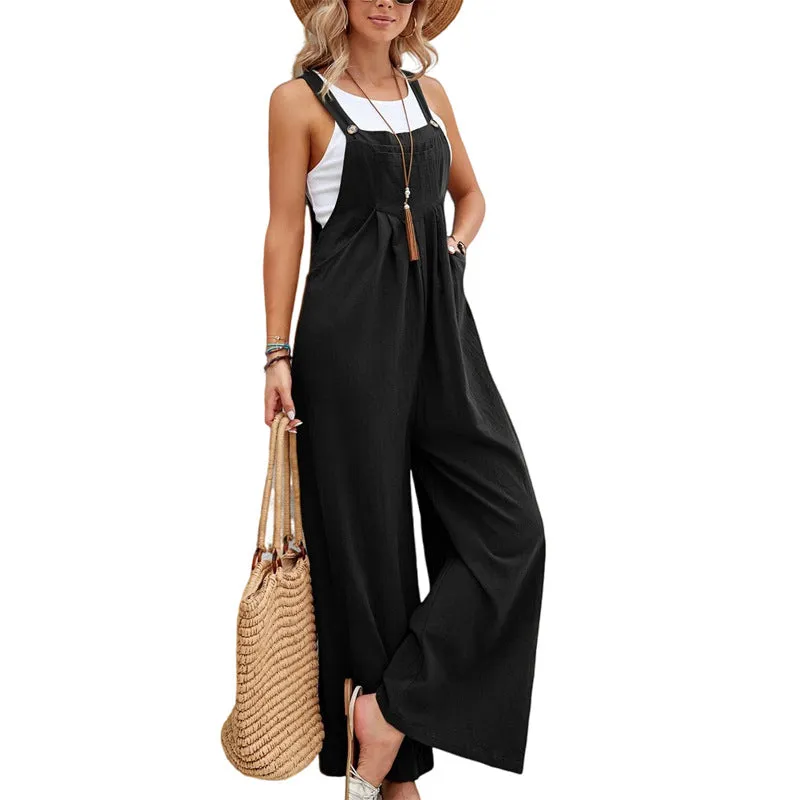 Women Overalls Casual Loose Jumpsuits