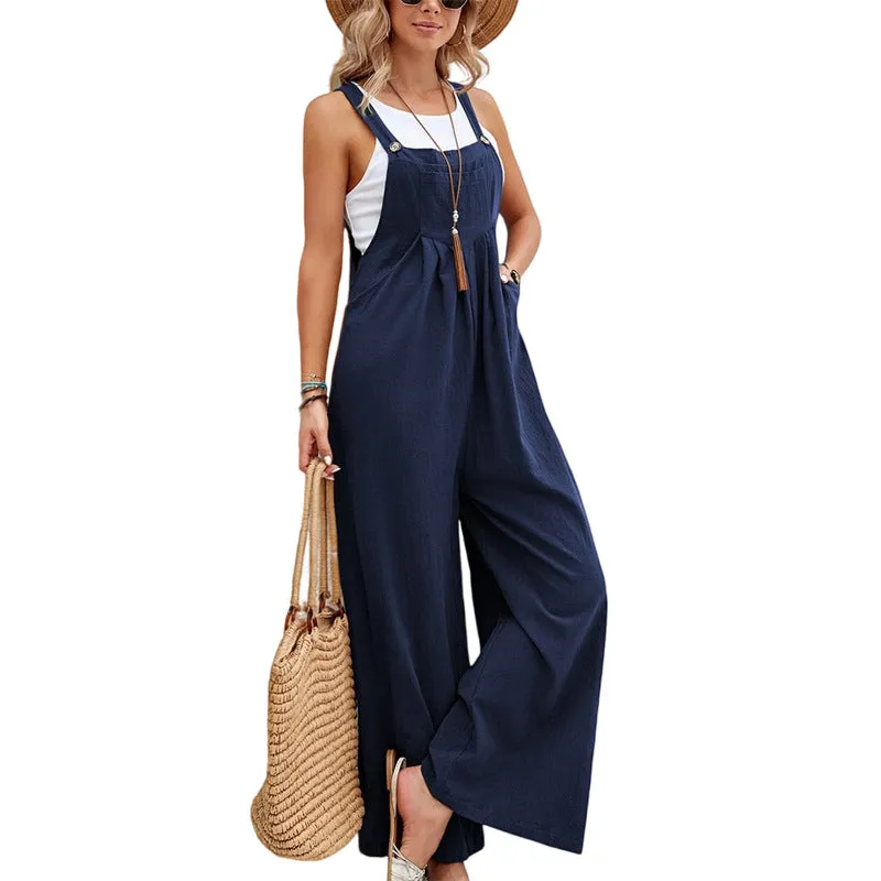 Women Overalls Casual Loose Jumpsuits