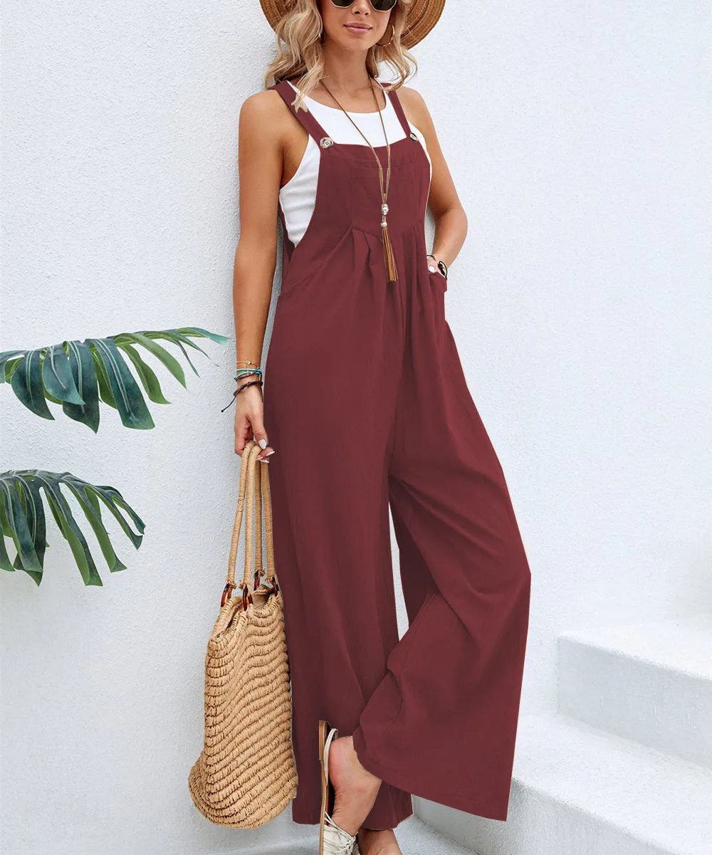 Women Overalls Casual Loose Jumpsuits