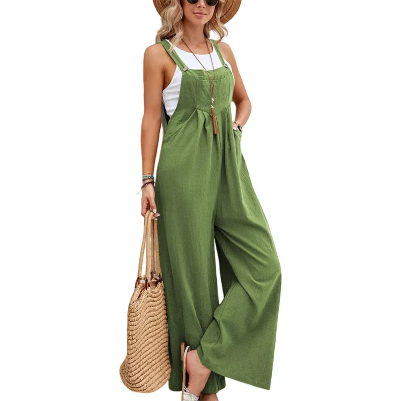 Women Overalls Casual Loose Jumpsuits