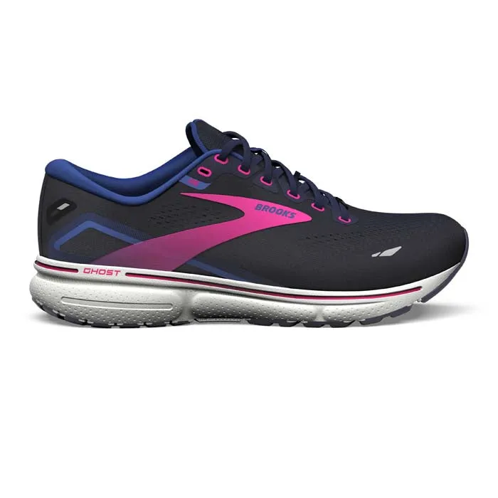 Womens Brooks Running Ghost 15 GTX in Peacoat/Blue/Pink