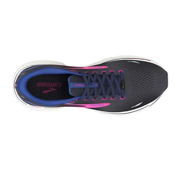 Womens Brooks Running Ghost 15 GTX in Peacoat/Blue/Pink