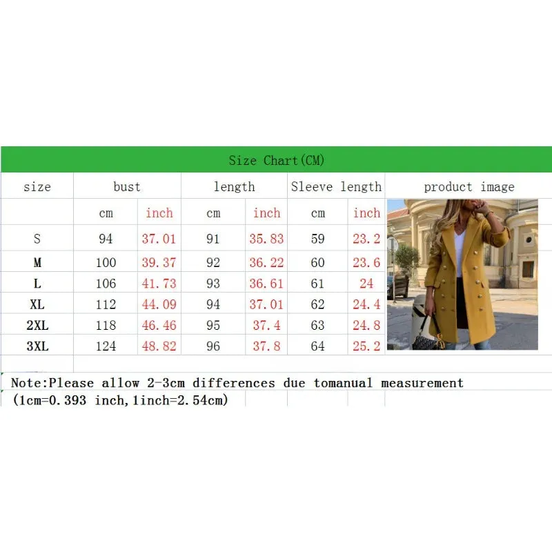 Women's Elegant Double-breasted Trench Coat