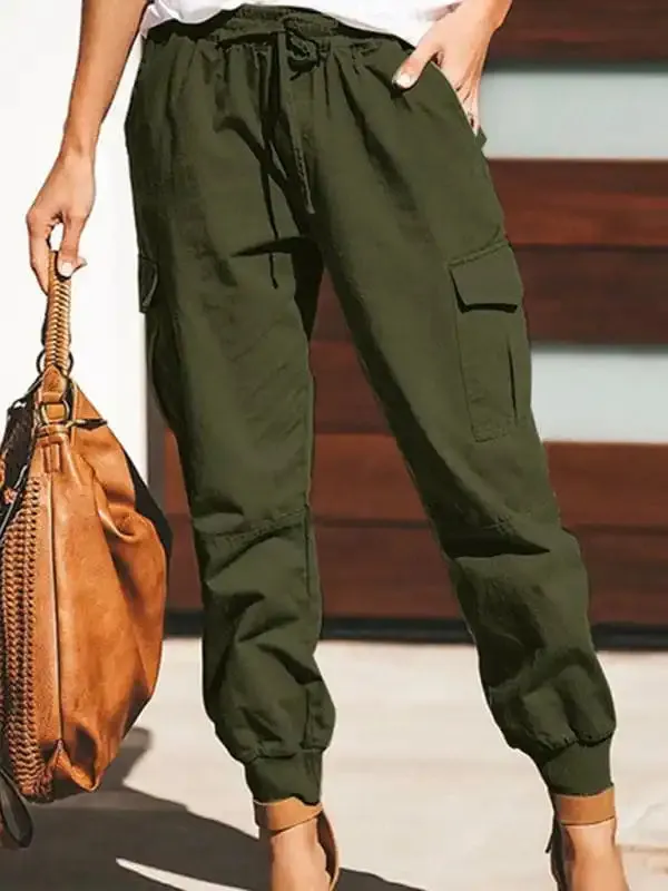 Women’s Solid Color Cutest Cargo Pants