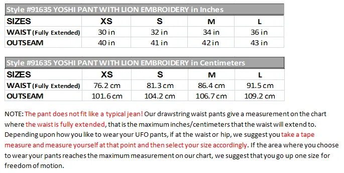Yoshi Pant with Lion Embroidery on Cargo Pocket #91635